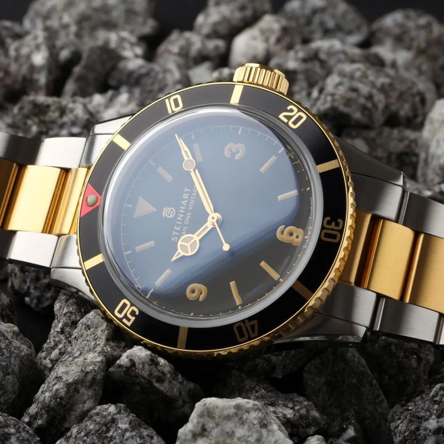 Steinhart Watches Ocean One Vintage Two-Tone Diver Watch