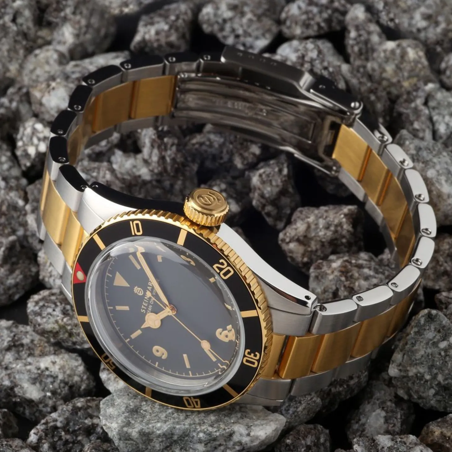 Steinhart Watches Ocean One Vintage Two-Tone Diver Watch