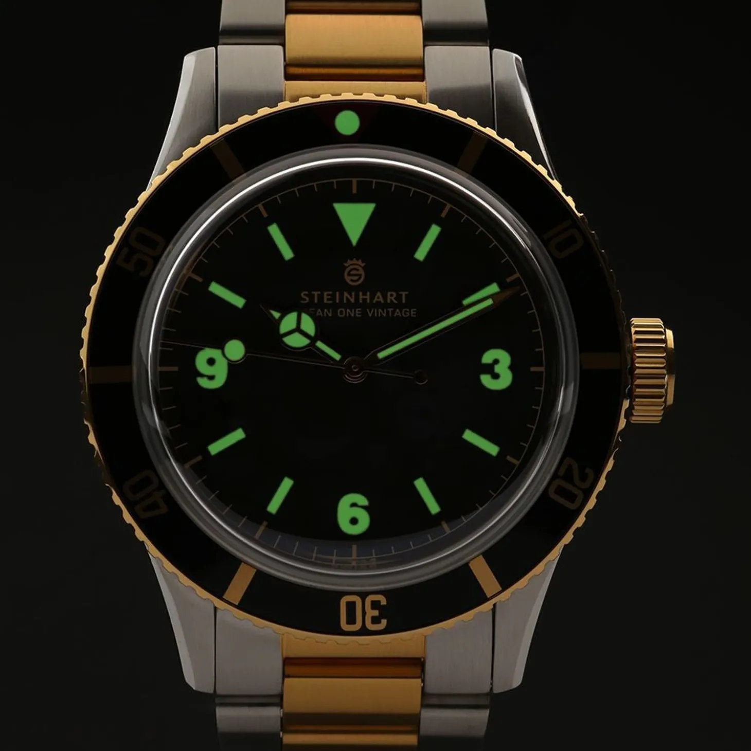Steinhart Watches Ocean One Vintage Two-Tone Diver Watch