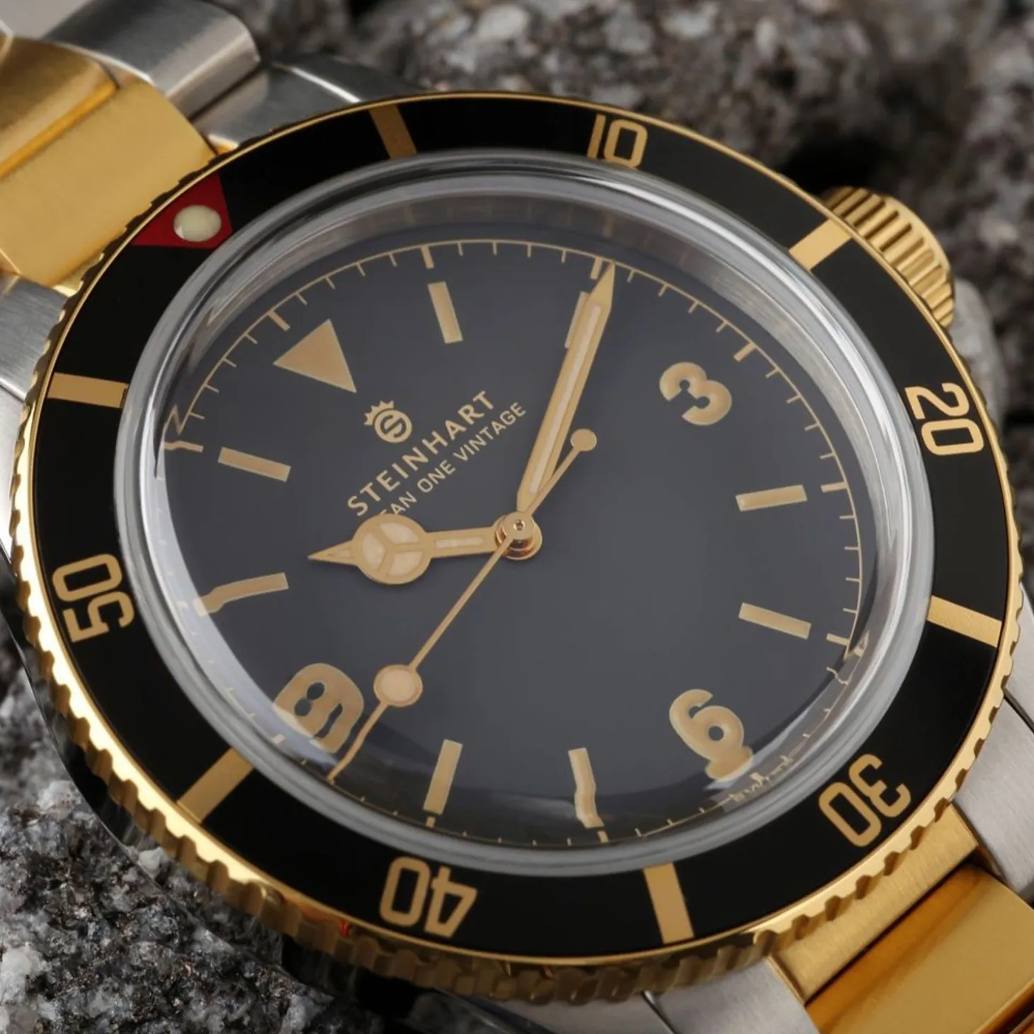 Steinhart Watches Ocean One Vintage Two-Tone Diver Watch
