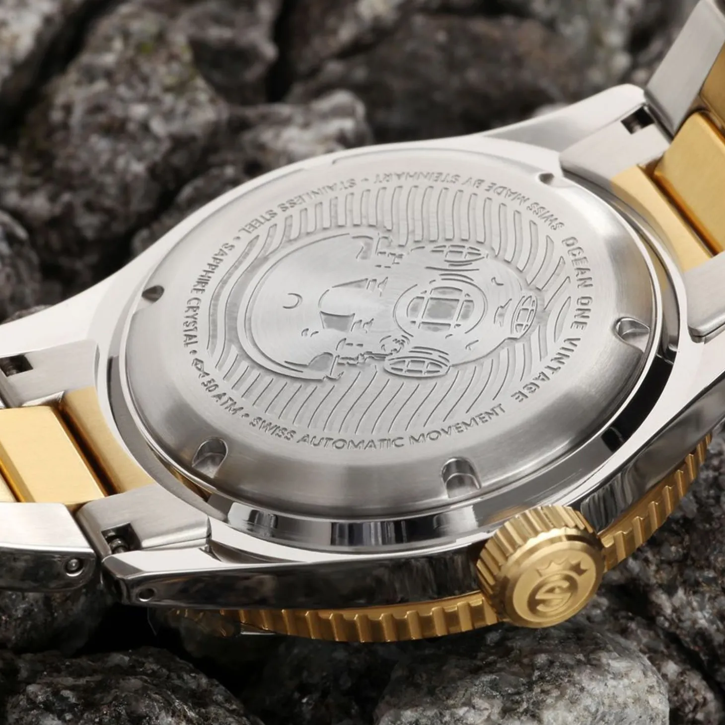 Steinhart Watches Ocean One Vintage Two-Tone Diver Watch
