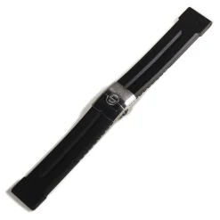Steinhart Watches Rubber Strap 24 Mm Black With Deployment Clasp In Stainless Steel
