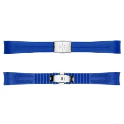 Steinhart Watches Rubber Strap Blue New 22X18 Mm For Ocean 42 And Ocean 44 With Clasp Steel