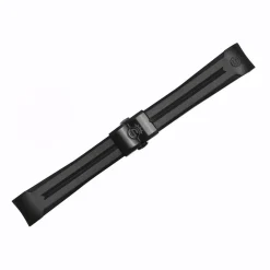 Steinhart Watches Rubber Strap New 22X18 Mm For Ocean 42 And Ocean 44 With Clasp Black Dlc