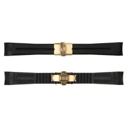 Steinhart Watches Rubber Strap New 22X18 Mm For Ocean 42 With Clasp Gold