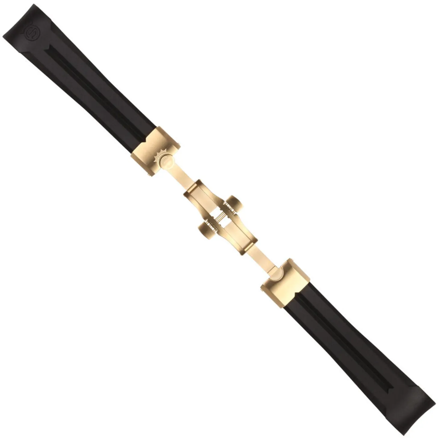 Steinhart Watches Rubber Strap New 22X18 Mm For Ocean 42 With Clasp Gold