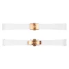 Steinhart Watches Rubber Strap White New 20X16 Mm For Ocean 39 With Clasp Pink Gold