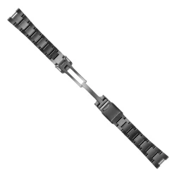 Steinhart Watches Steel Bracelet Dlc Mat 20/16 Mm For Nav B-Chrono 42 Green Ltd. Edition Incl. End Links