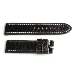 Steinhart Watches Strap Handmade Lousiana Alligator Size S With Black Stitches