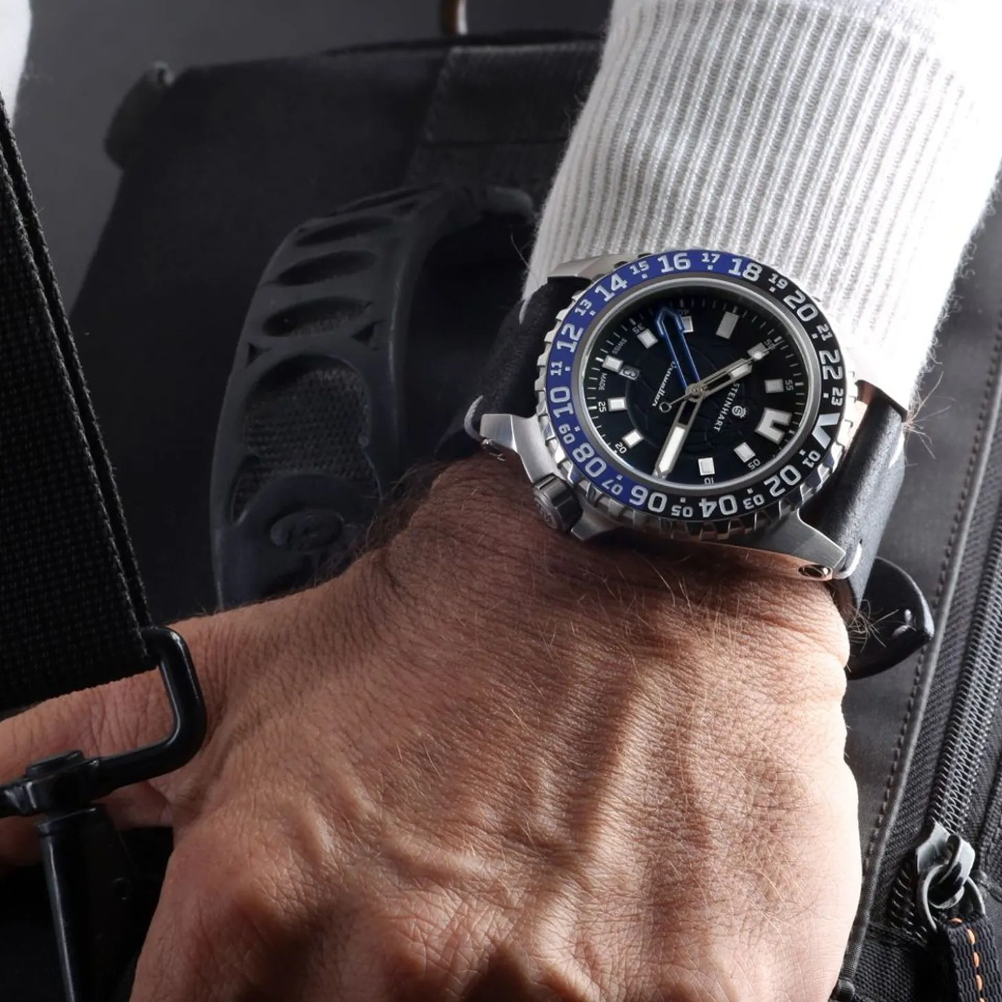 Steinhart Watches Traveller Gmt Blue Diver Watch