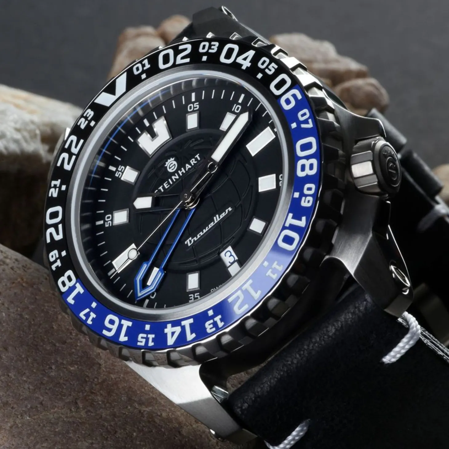 Steinhart Watches Traveller Gmt Blue Diver Watch