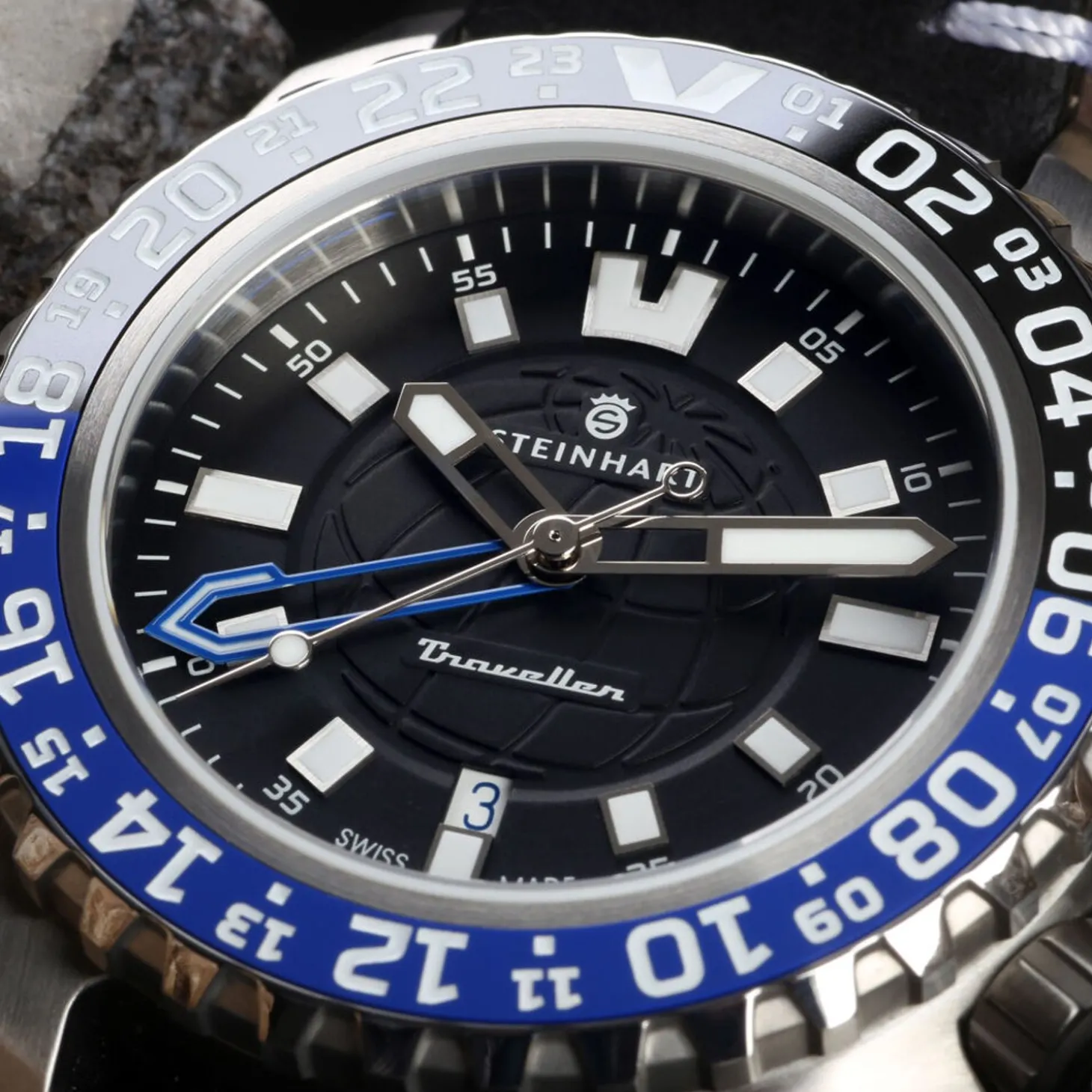 Steinhart Watches Traveller Gmt Blue Diver Watch