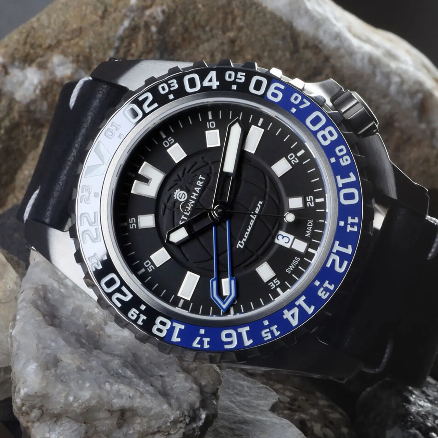 Steinhart Watches Traveller Gmt Blue Diver Watch